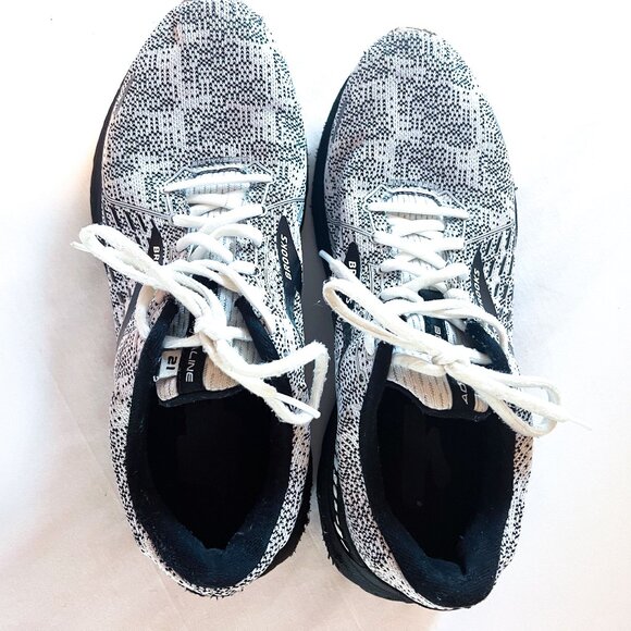 Brooks Women's Adrenaline Gts 21 White/Grey/Black Running Shoes Size 11 Medium - Picture 8 of 14